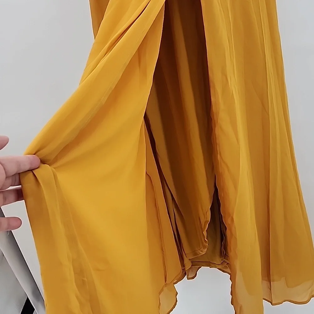 Lulu's Heavenly Hues Marigold Yellow Maxi Dress Size S